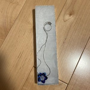 Swarovski crystal handmade flower shaped necklace